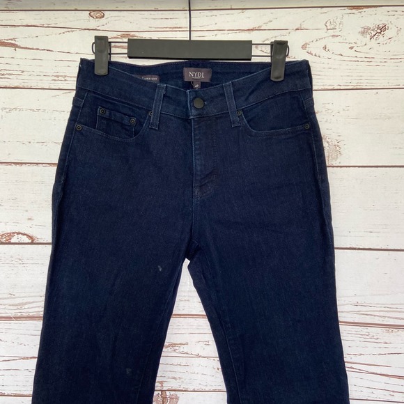 NYDJ 4P Dark Wash Marilyn Straight Lift Tuck Technology Denim Jeans - Picture 4 of 9